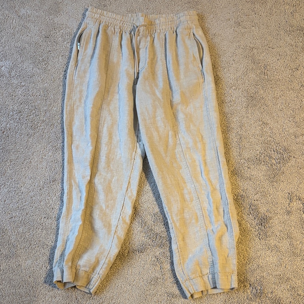 Athleta Retreat High Rise Linen Ankle Pant